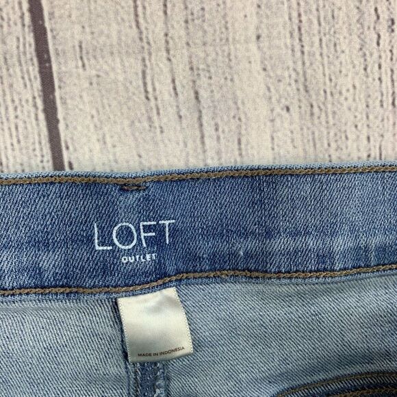 LOFT Outlet Jeans sz 16 Modern Cuffed Crop Light Wash Inseam 27" - Picture 12 of 13